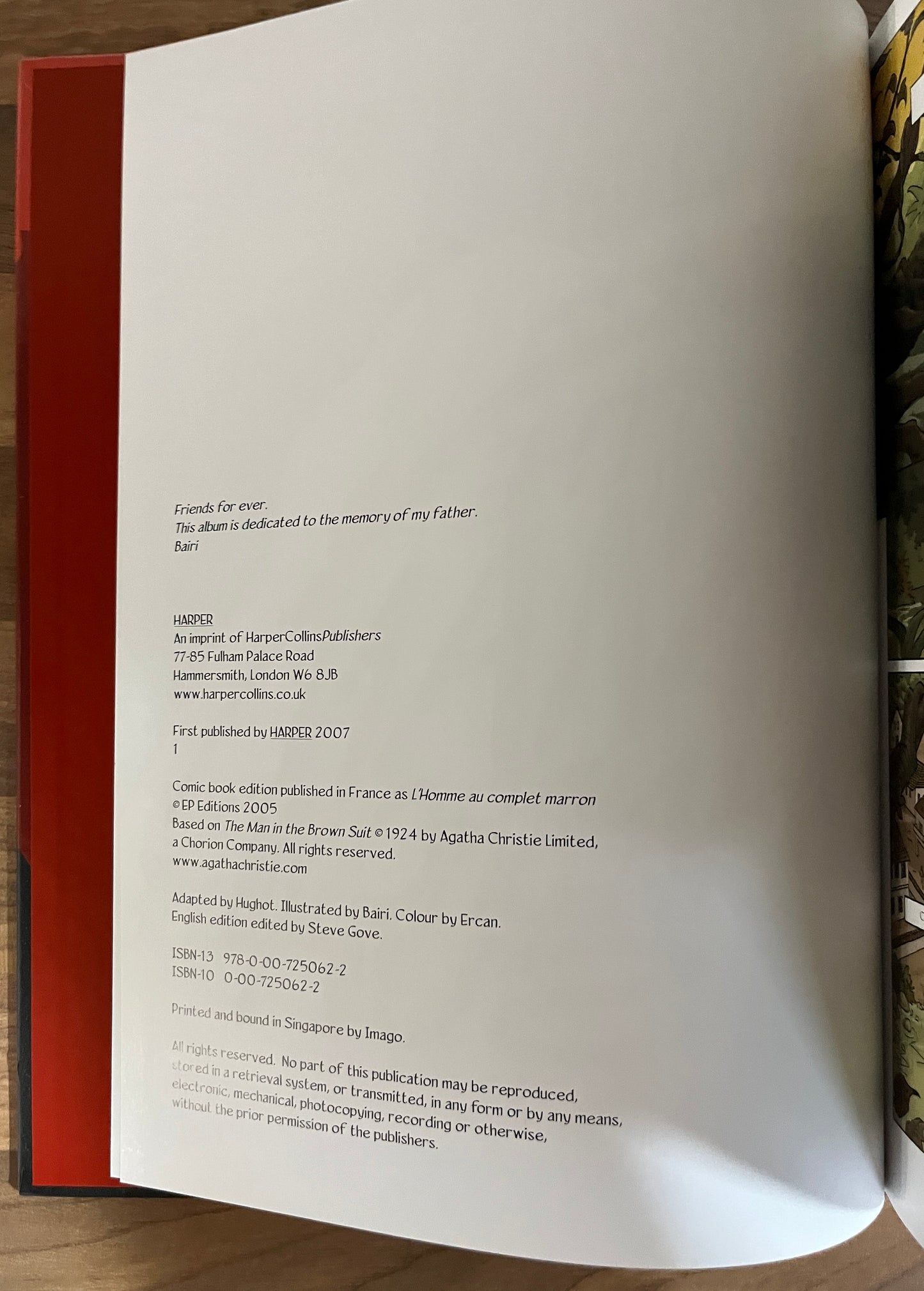 Agatha Christie: The Man in the Brown Suit, Graphic Novel Adapted by Hughot, Illus. Bairi