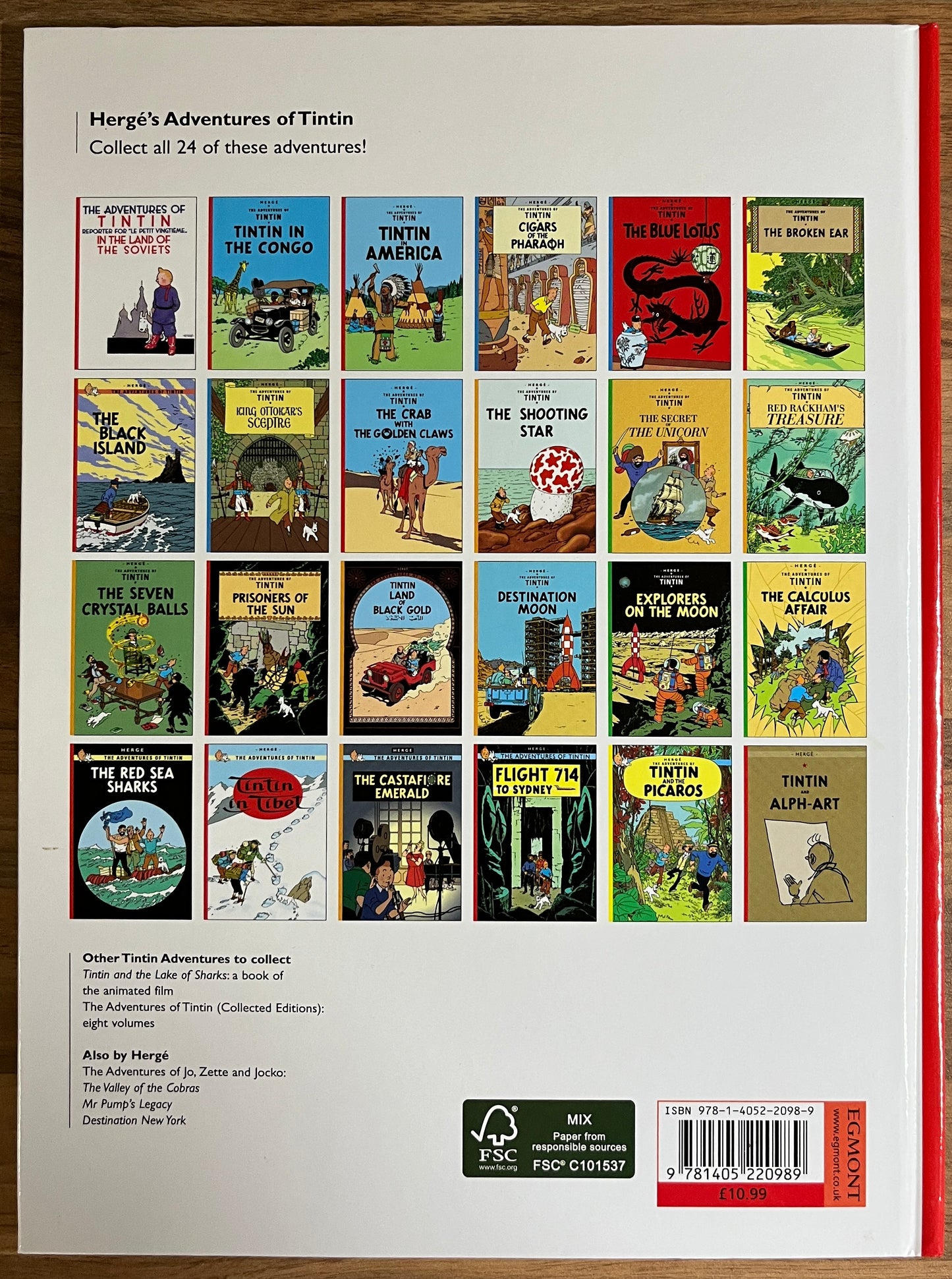 Adventures of Tintin: Tintin in the Congo by Herge Hardcover Book, Egmont, 2011 *SCARCE*