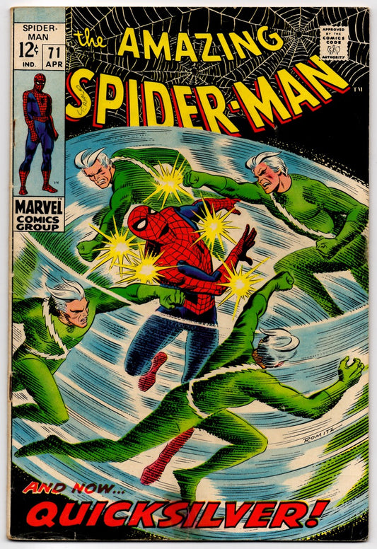 THE AMAZING SPIDER-MAN #71 (MARVEL) COMIC 1969 *JOHN ROMITA SR.* VG-
