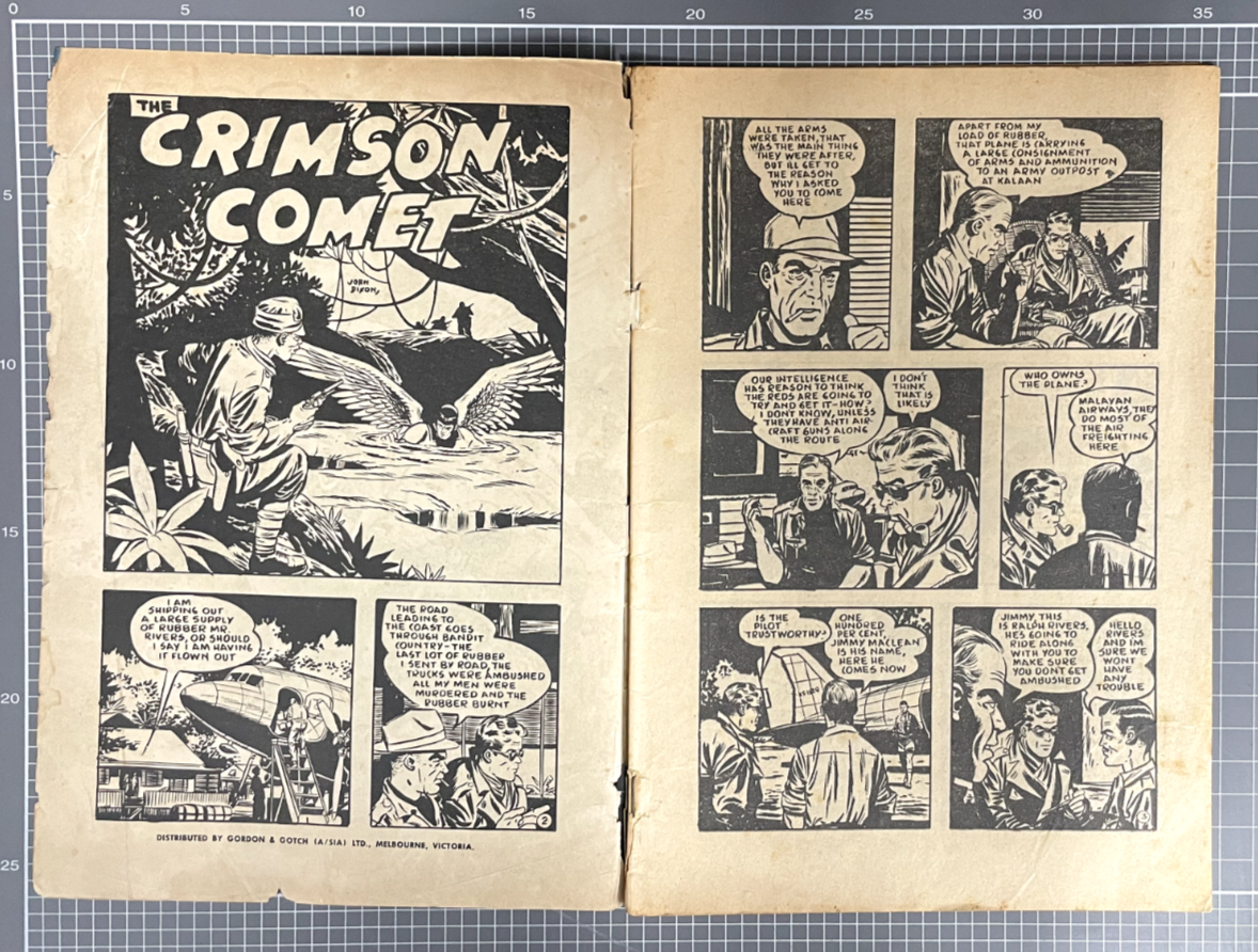 THE CRIMSON COMET #14 ACTION COMICS PTY LTD *RARE* AUSTRALIAN COMIC 1955