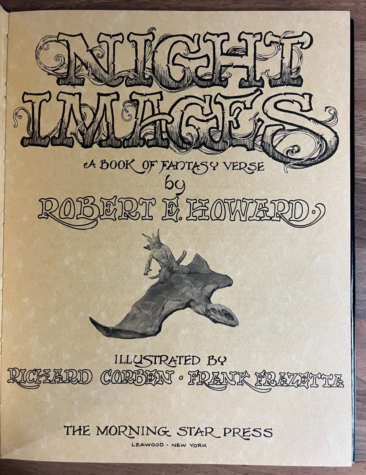 Night Images: A Book of Fantasy Verse Robert E. Howard, Frazetta 1st Limited Ed.
