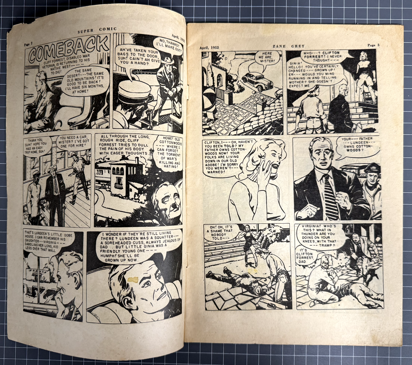 SUPERCOMIC SERIES #50 "ZANE GREY" CONSOLIDATED PRESS AUSTRALIAN PRE-DECIMAL 1952