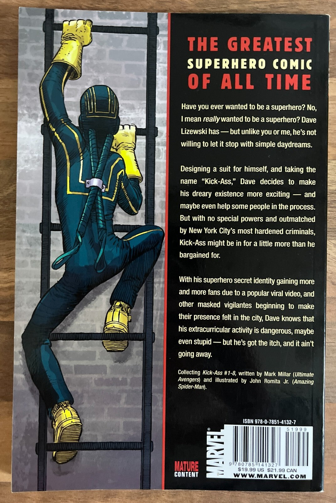 KICK-ASS by Mark Millar & John Romita Jr. Graphic Novel, 1st Edition/1st Print