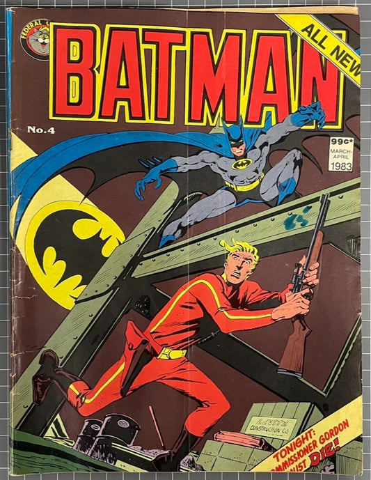 BATMAN #4 84 PAGES MAGAZINE SIZE FEDERAL PUBLISHERS AUSTRALIAN COMIC 1983