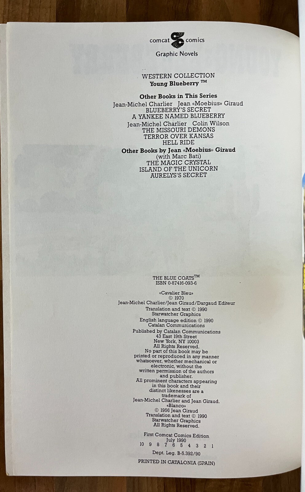 YOUNG BLUEBERRY VOL. 1-3,  SECRET,  YANKEE, BLUE COATS BY CHARLIER & MOEBIUS 1ST