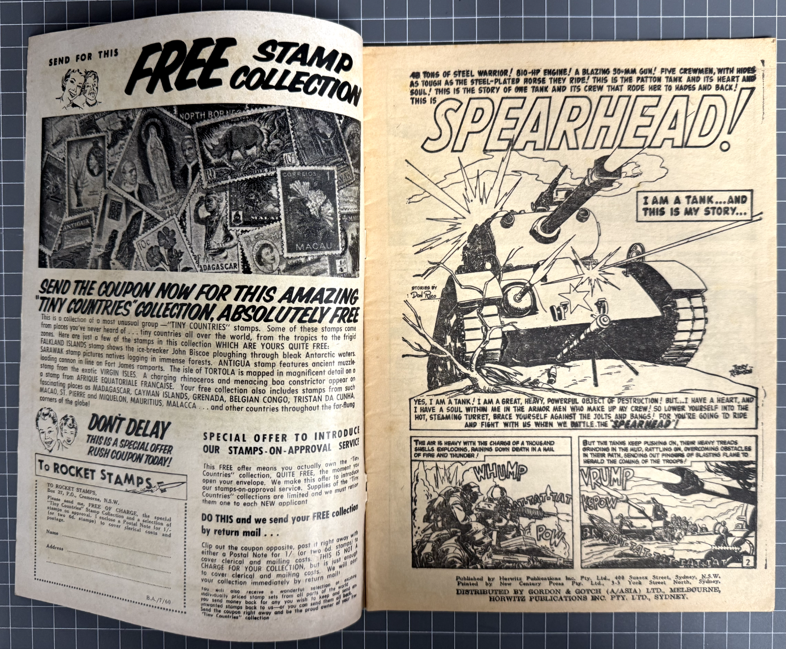 BATTLE ACTION #68 HORWITZ PUBLICATIONS AUSTRALIAN COMIC PRE-DECIMAL 1960