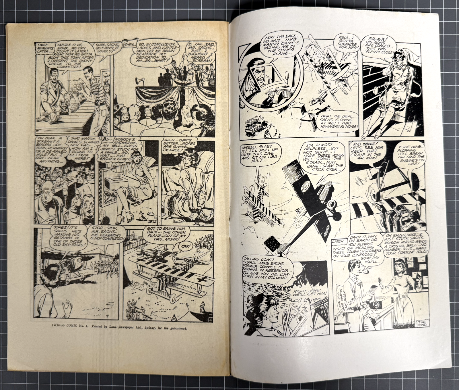 FICTION WINGS COMICS #4 H. JOHN EDWARDS PUBLICATIONS AUSTRALIAN COMIC 1951