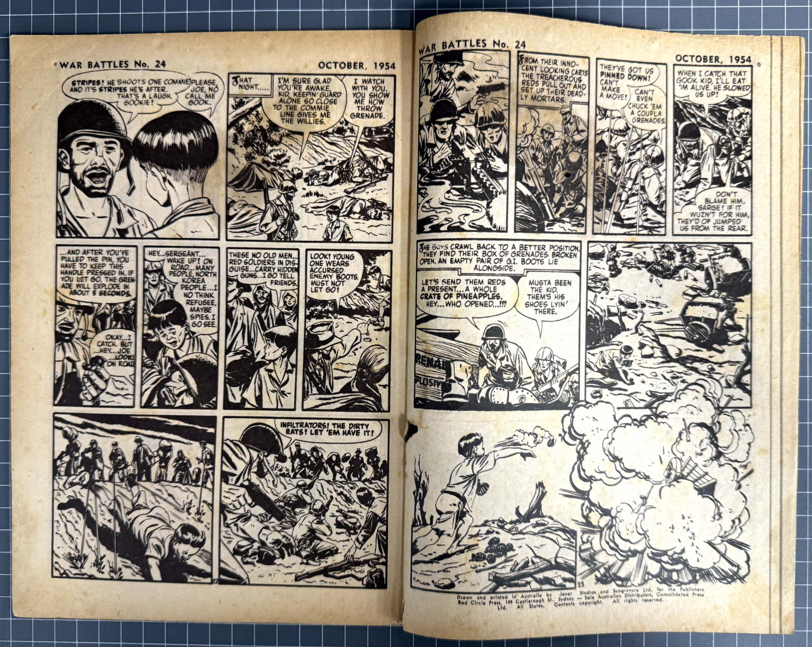 WAR BATTLES #24 RED CIRCLE PRESS AUSTRALIAN PRE-DECIMAL COMIC 1954