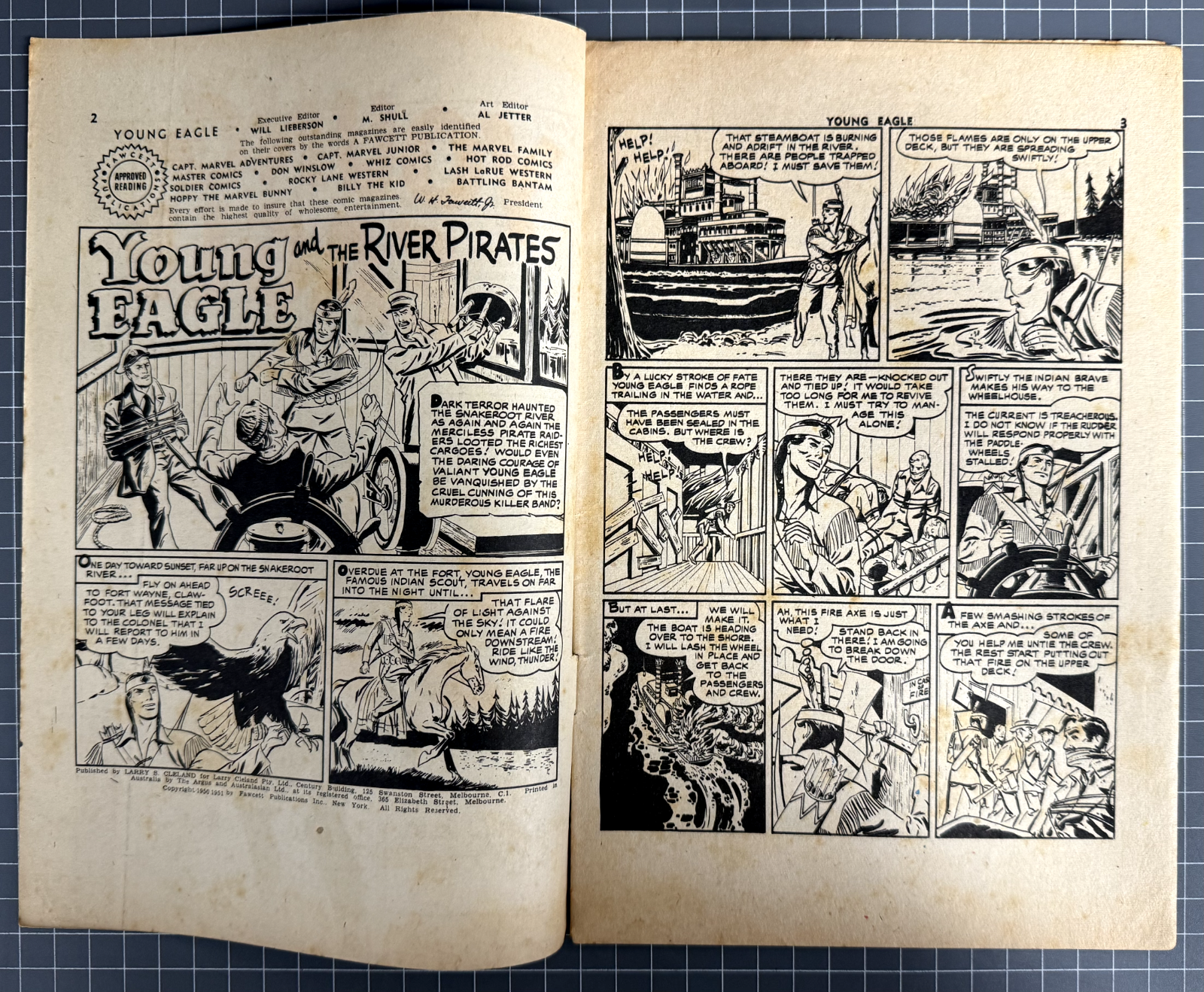 YOUNG EAGLE #4 LARRY CLELAND PUBLICATIONS AUSTRALIAN PRE-DECIMAL COMIC 1953