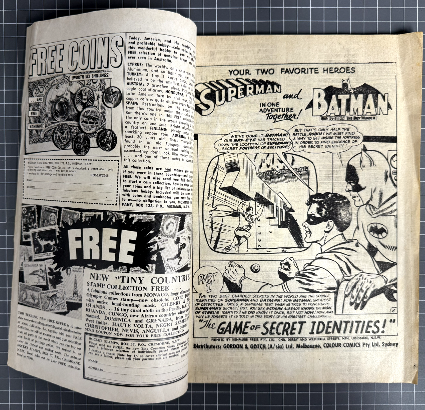 SUPERMAN PRESENTS WONDER COMIC #5 COLOUR COMICS AUSTRALIAN DC PRE-DECIMAL 1965