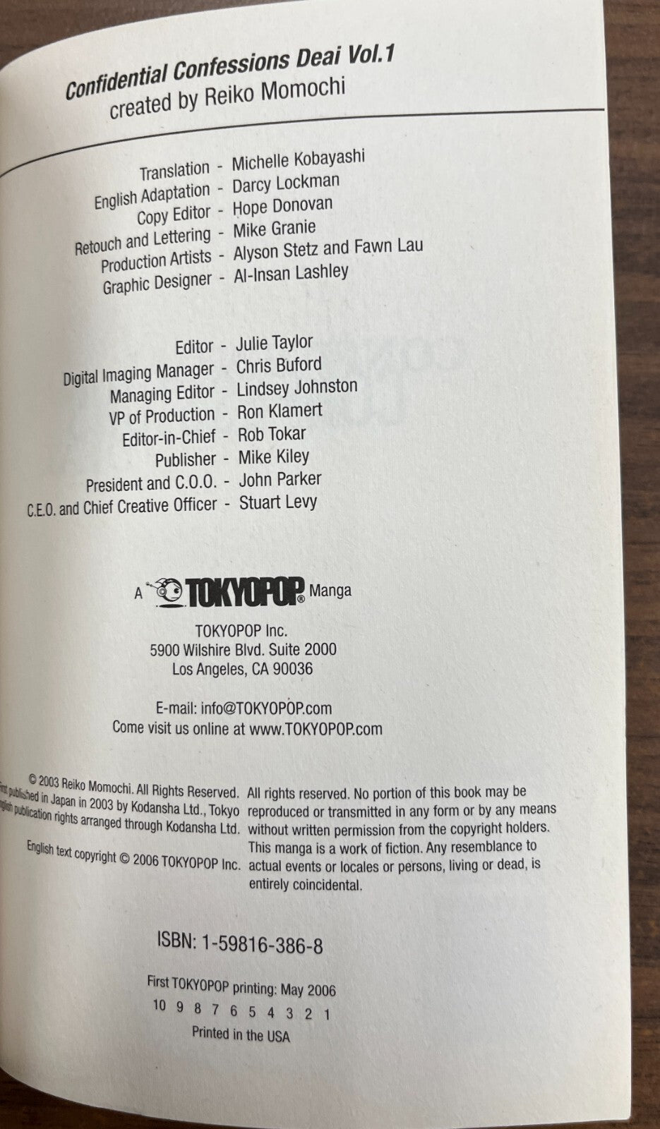 CONFIDENTIAL CONFESSIONS -DEAI, VOLUME 1 By REIKO MOMOCHI