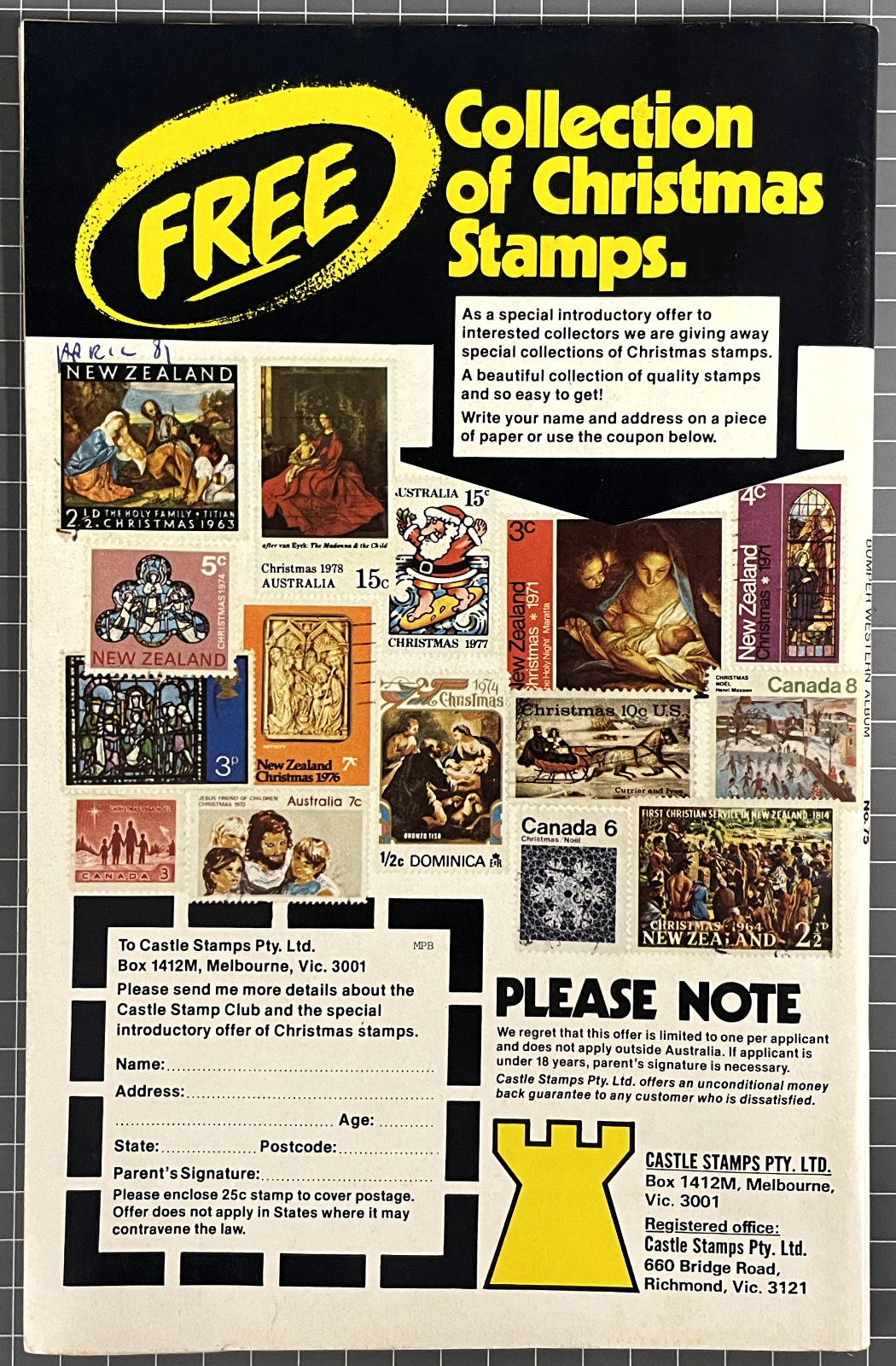 BUMPER WESTERN ALBUM #75 MURRAY PUBLISHERS AUSTRALIAN COMIC 1980