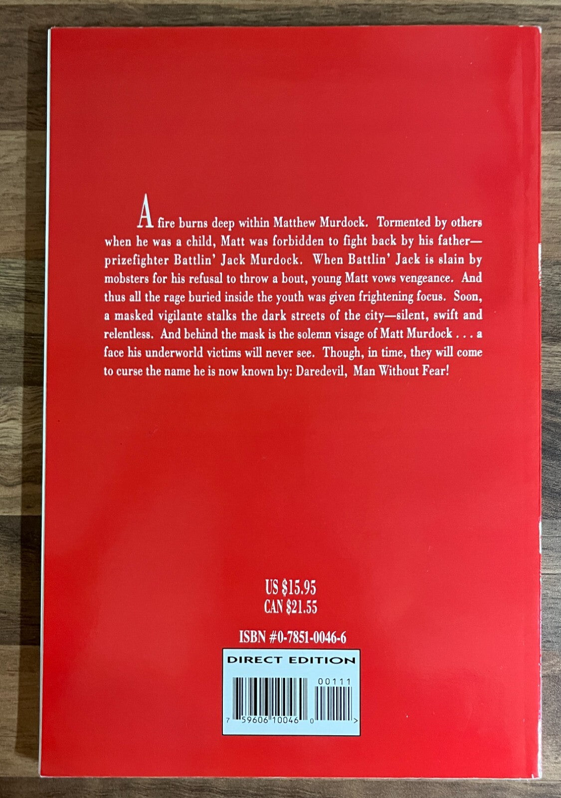 DAREDEVIL THE MAN WITHOUT FEAR - FRANK MILLER & JOHN ROMITA JR. 1ST ED/1ST PRINT