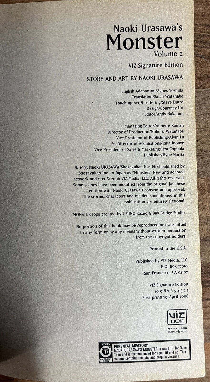 NAOKI URASAWA'S MONSTER VOL. 1-3 FROM JAPAN'S MASTER OF SUSPENSE, 1st/1st , 2006