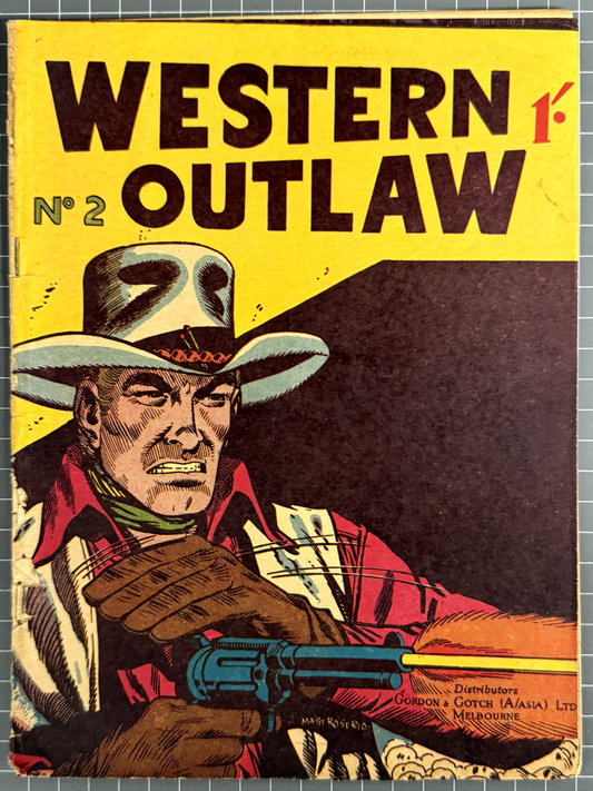 WESTERN OUTLAW #2 NEW CENTURY PRESS AUSTRALIAN COMIC PRE-DECIMAL 1958