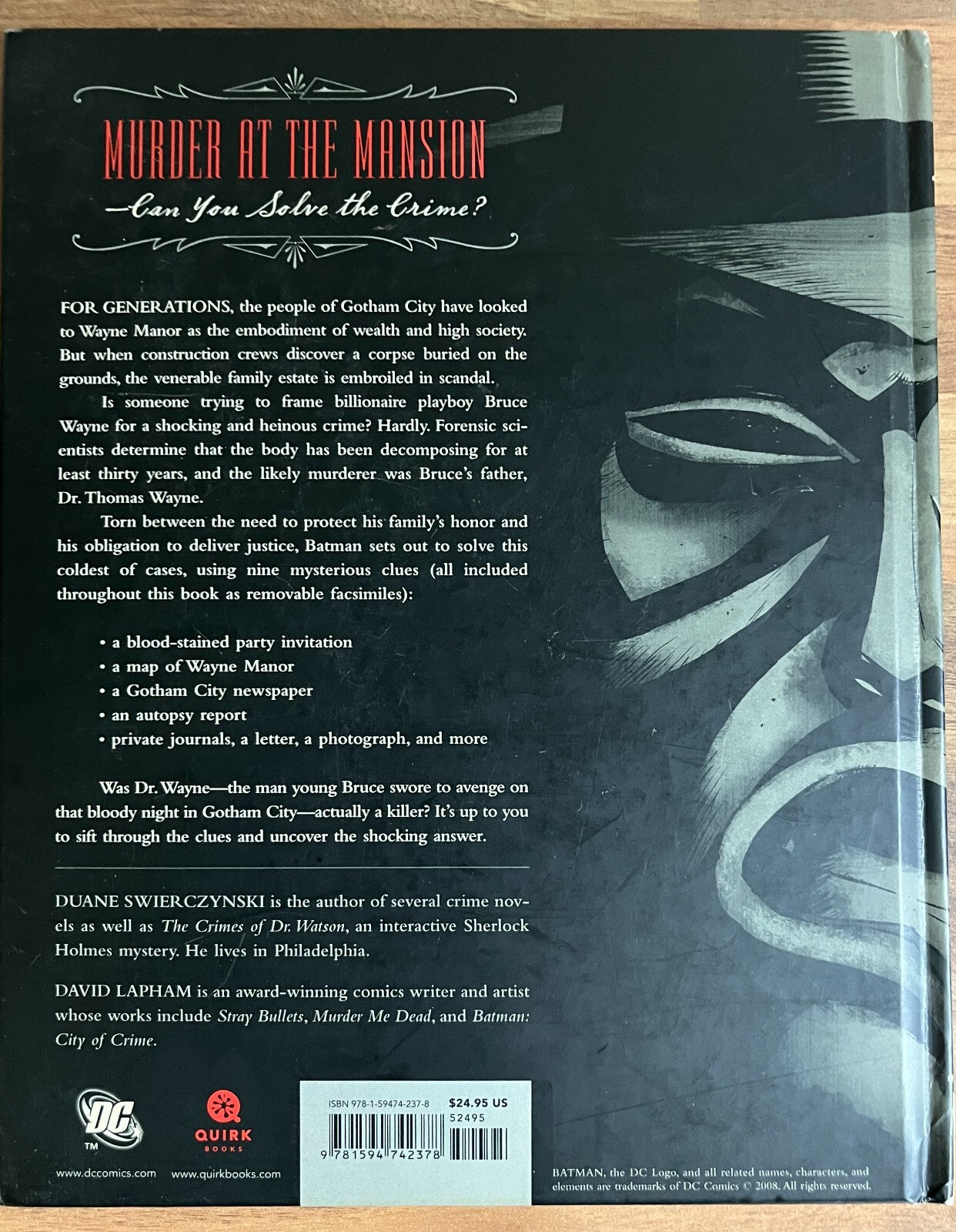 Murder at Wayne Manor: An Interactive Batman Mystery by Duane Swierczynski HC