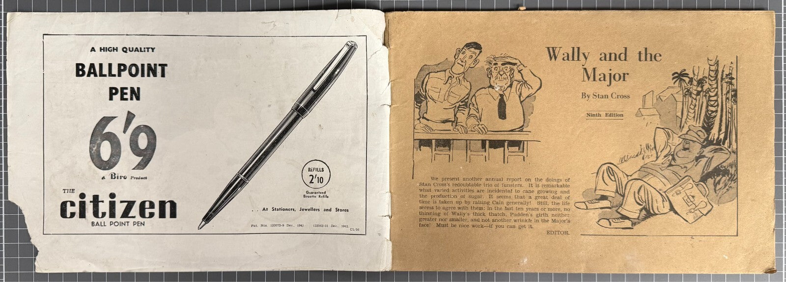 WALLY AND THE MAJOR #9 BY STAN CROSS AUSTRALIAN HERALD COMIC 1950