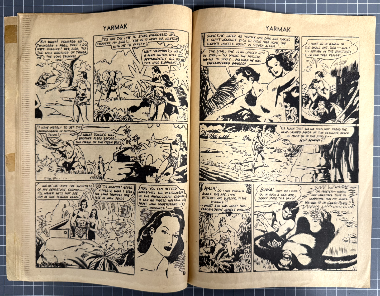 YARMAK JUNGLE KING COMIC #39 YOUNG'S MERCHANDISING AUSTRALIAN PRE-DECIMAL 1953