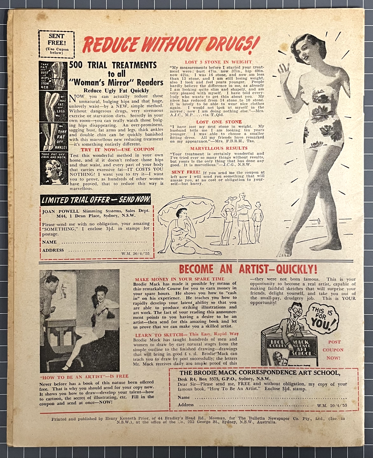 THE AUSTRALIAN WOMAN'S MIRROR VOL. 31 #21 INCLUDES THE PHANTOM COMIC 1955