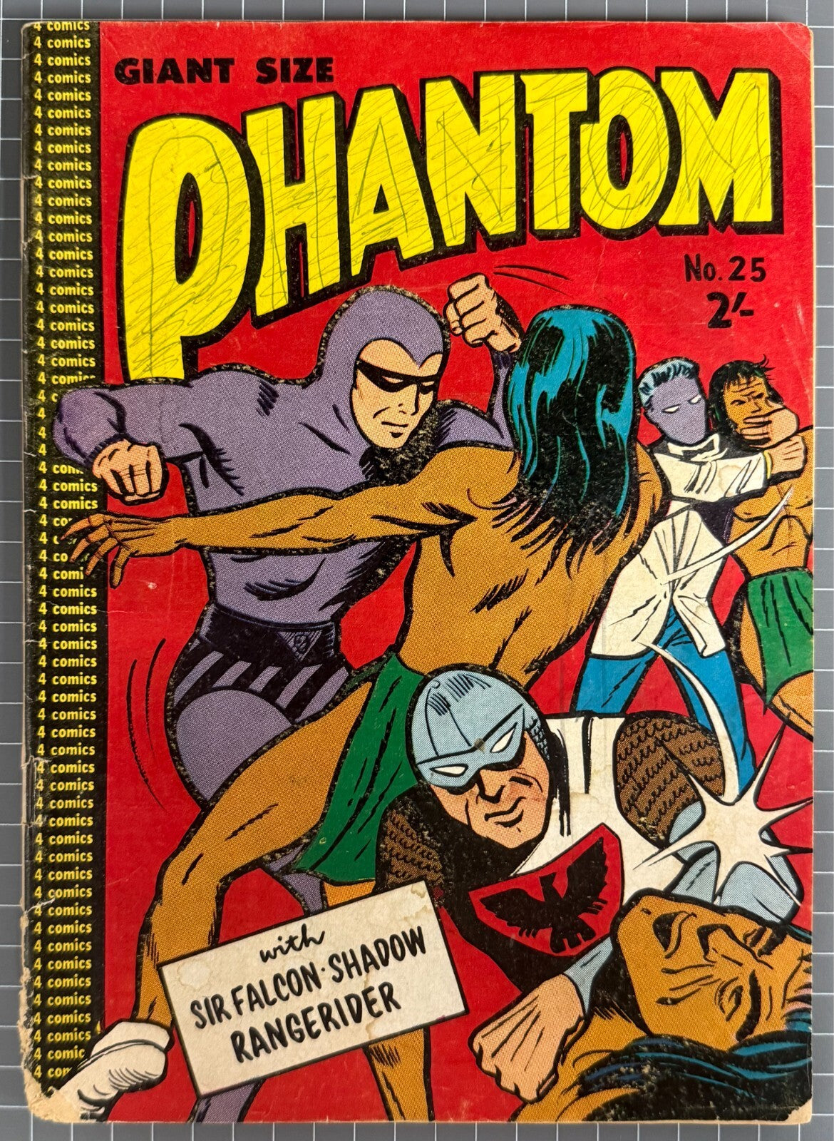 GIANT SIZE PHANTOM #25 *SCARCE* VINTAGE TRICHO AUSTRALIAN COMIC 1961