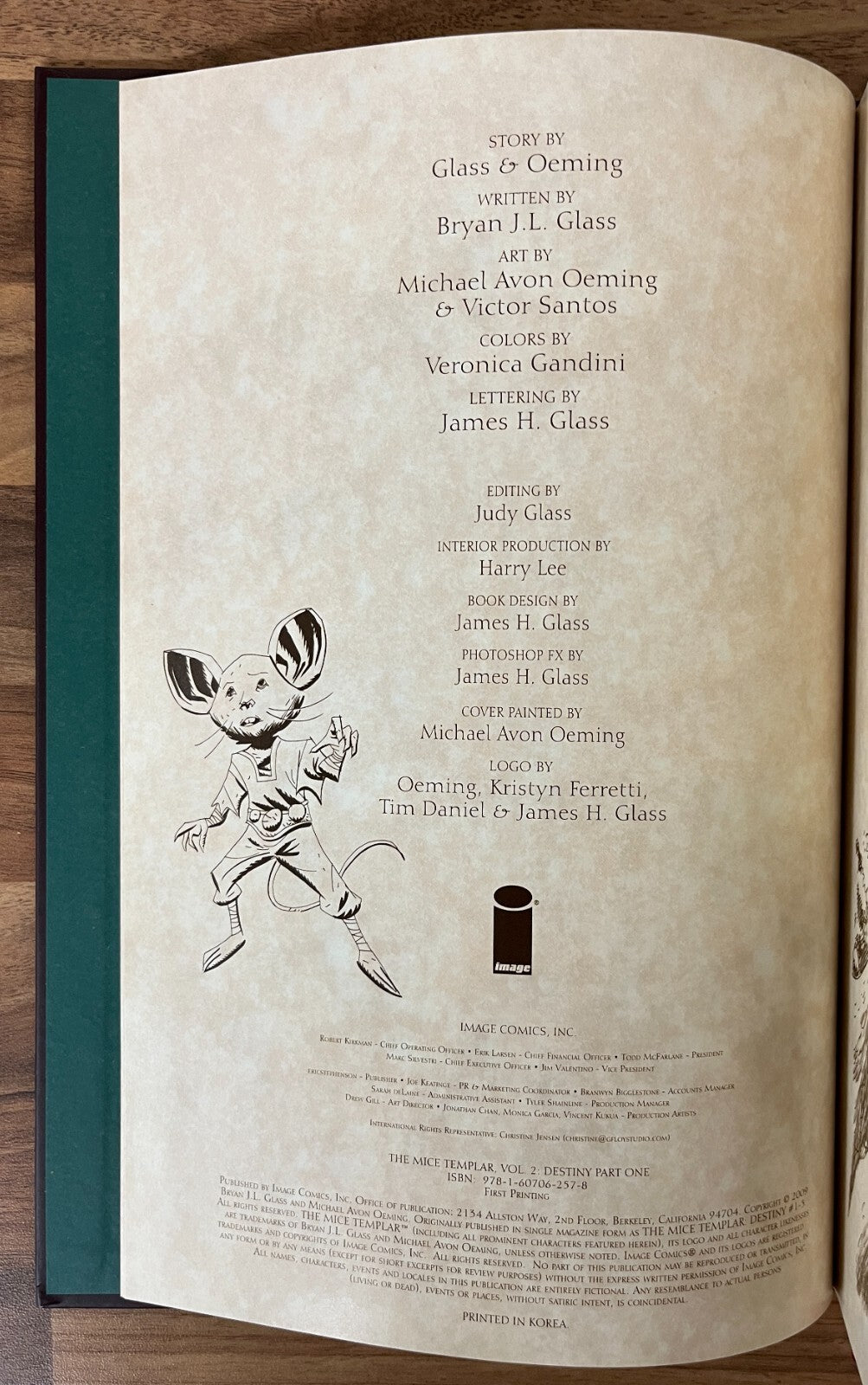 The Mice Templar, Volume 2: Destiny Part 1 Created Bryan  Glass, Michael Oeming