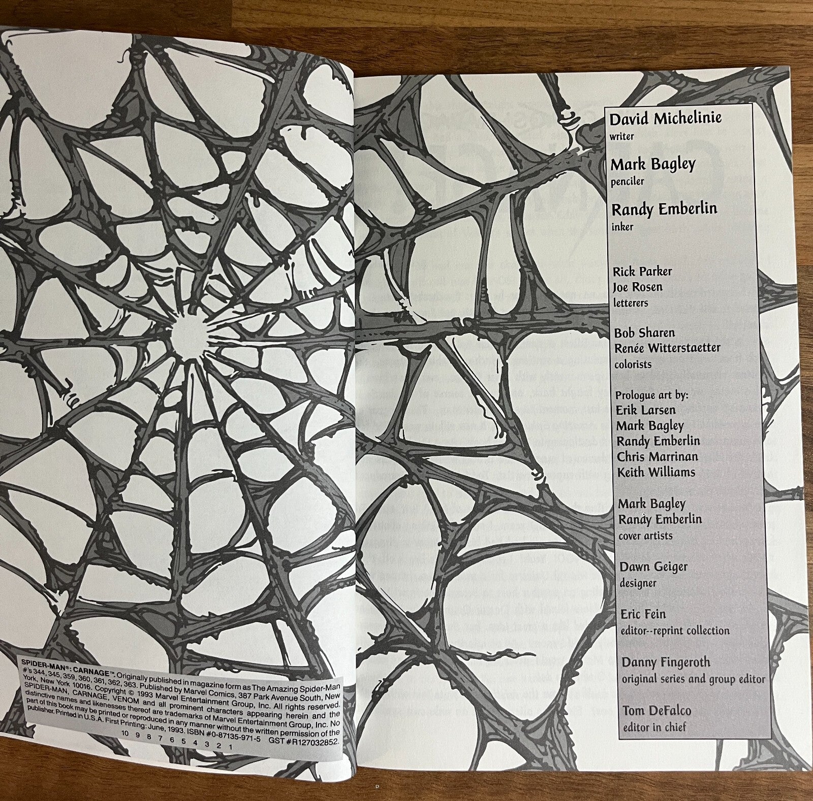 Spider-Man: Carnage Graphic Novel (Marvel Comics , 1993, 1st Edition/1st Print)