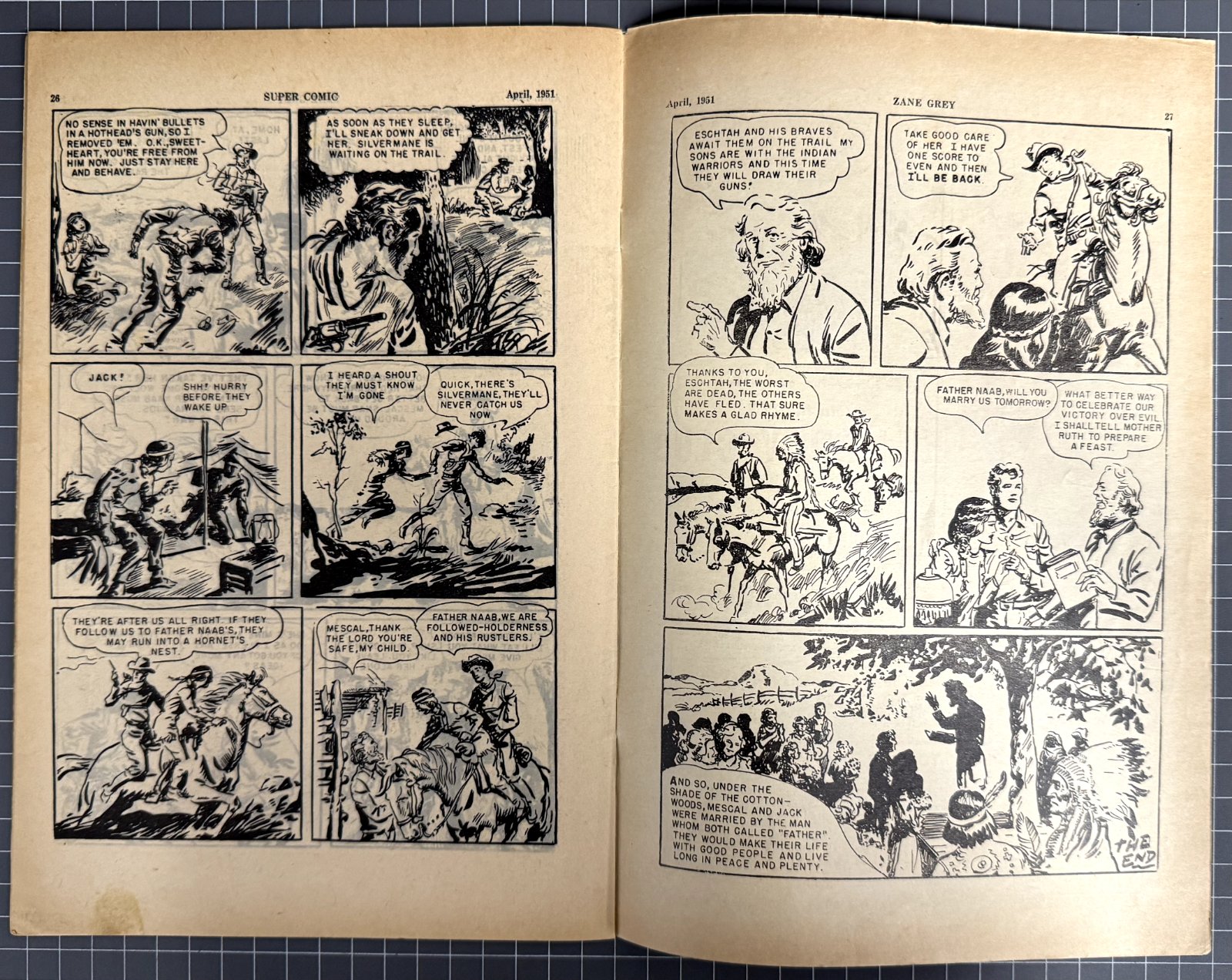 SUPERCOMIC SERIES #38 "ZANE GREY" CONSOLIDATED PRESS AUSTRALIAN PRE-DECIMAL 1951