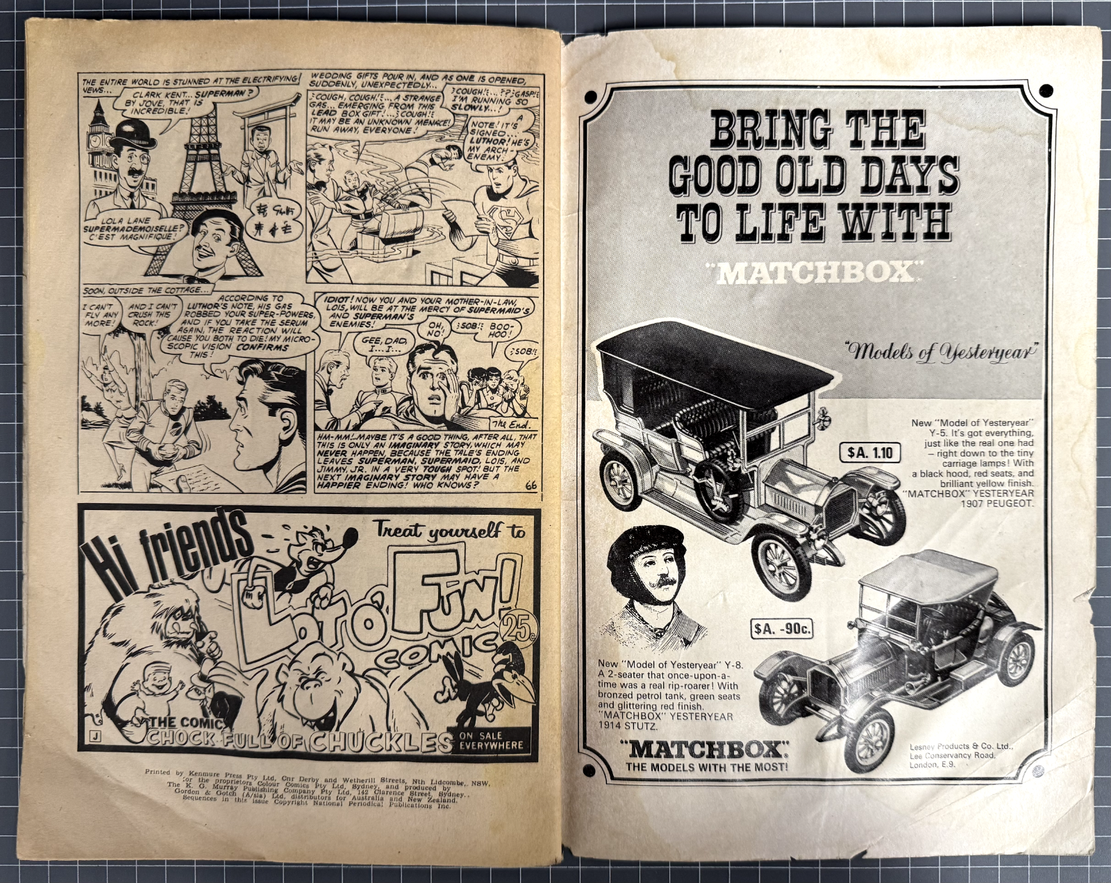 SUPERMAN PRESENTS WORLD'S FINEST #52 COLOUR COMICS AUSTRALIAN DC 1969