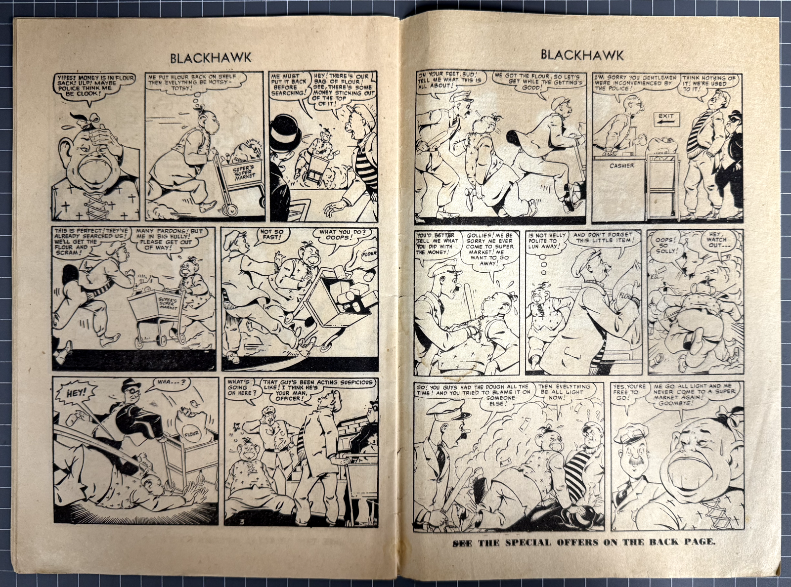 BLACKHAWK COMIC #94 YOUNG'S MERCHANDISING AUSTRALIAN COMIC PRE-DECIMAL 1956
