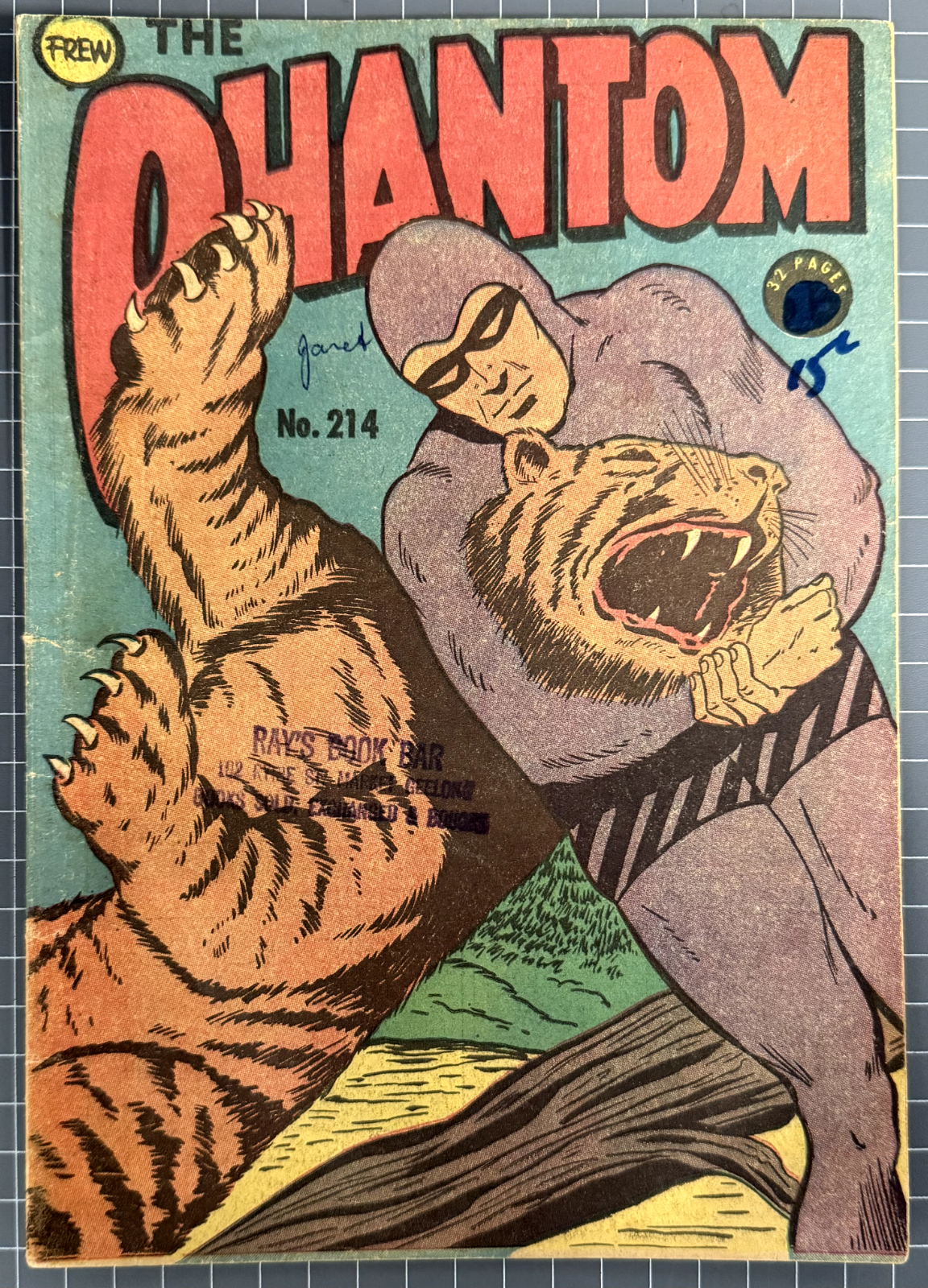 THE PHANTOM #214 FREW PUBLICATIONS *SCARCE* AUSTRALIAN COMIC 1962