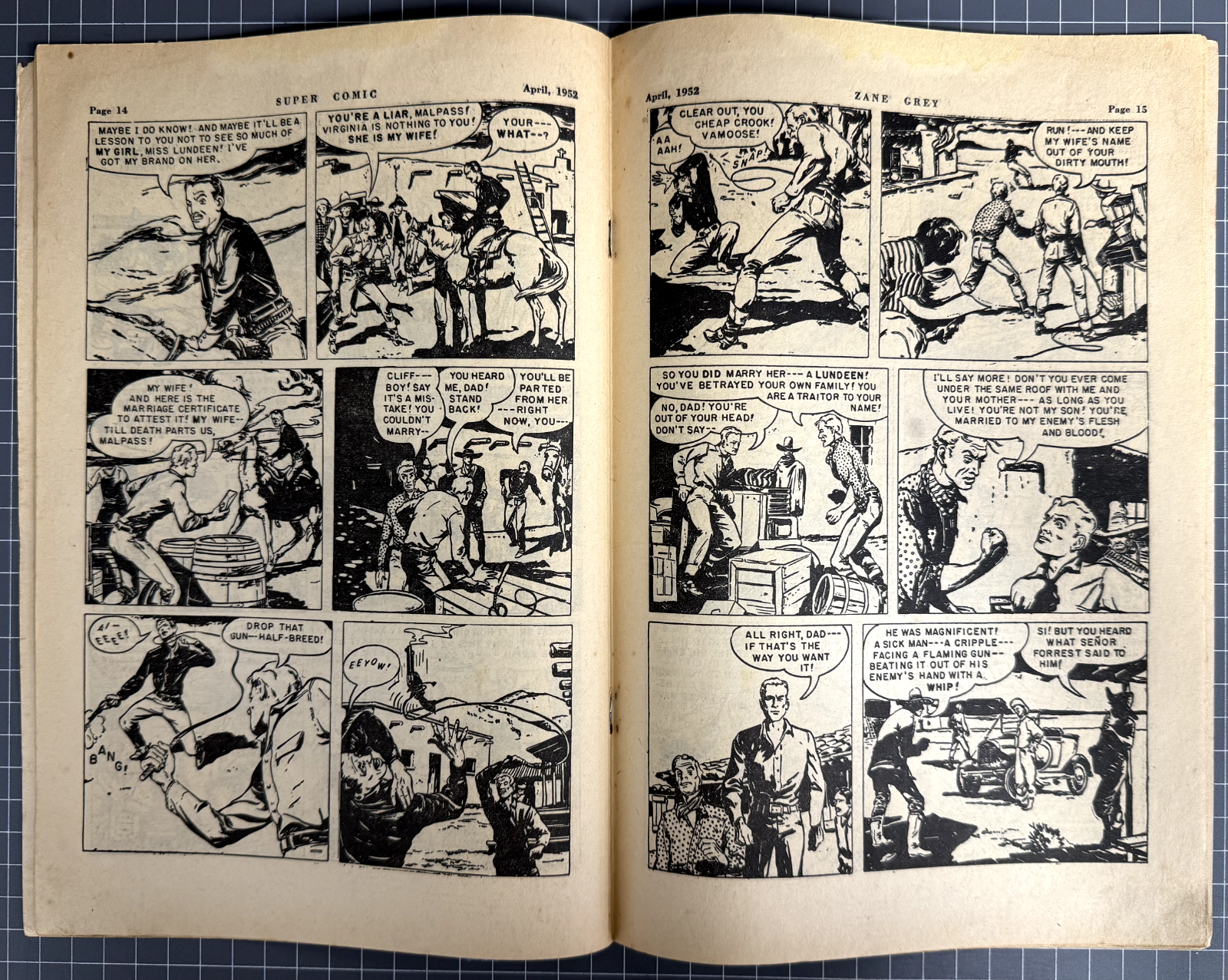 SUPERCOMIC SERIES #50 "ZANE GREY" CONSOLIDATED PRESS AUSTRALIAN PRE-DECIMAL 1952