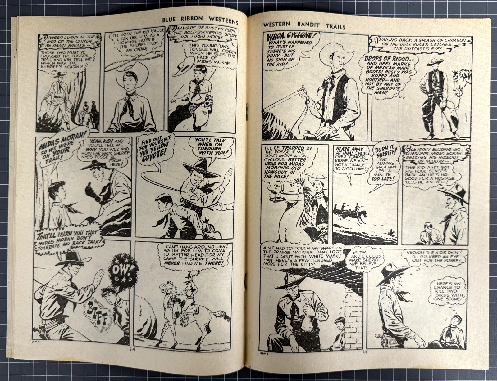 BLUE RIBBON WESTERNS: WESTERN BANDIT TRAILS #5 AUSTRALIAN ROSNOCK COMIC 1950