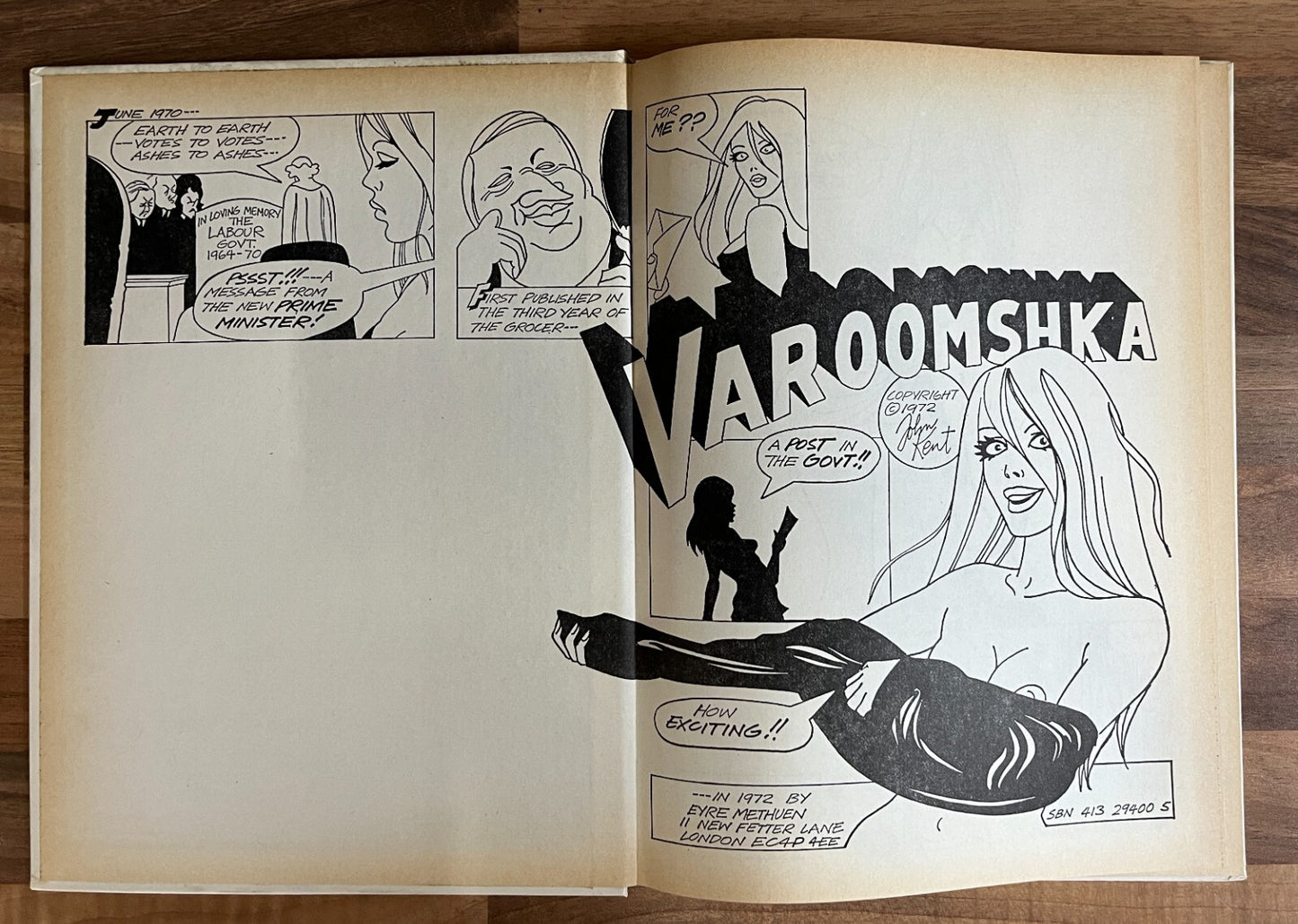 VAROOMSHKA BY JOHN KENT, 1972 HARDCOVER EYRE METHUEN