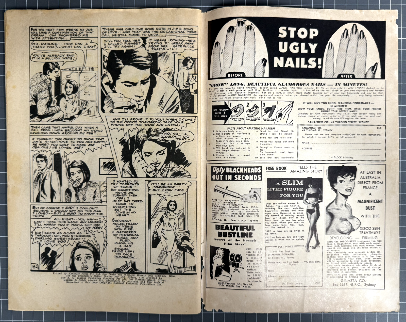 MAGIC MOMENT ROMANCES #66 COLOUR COMICS AUSTRALIAN 1968