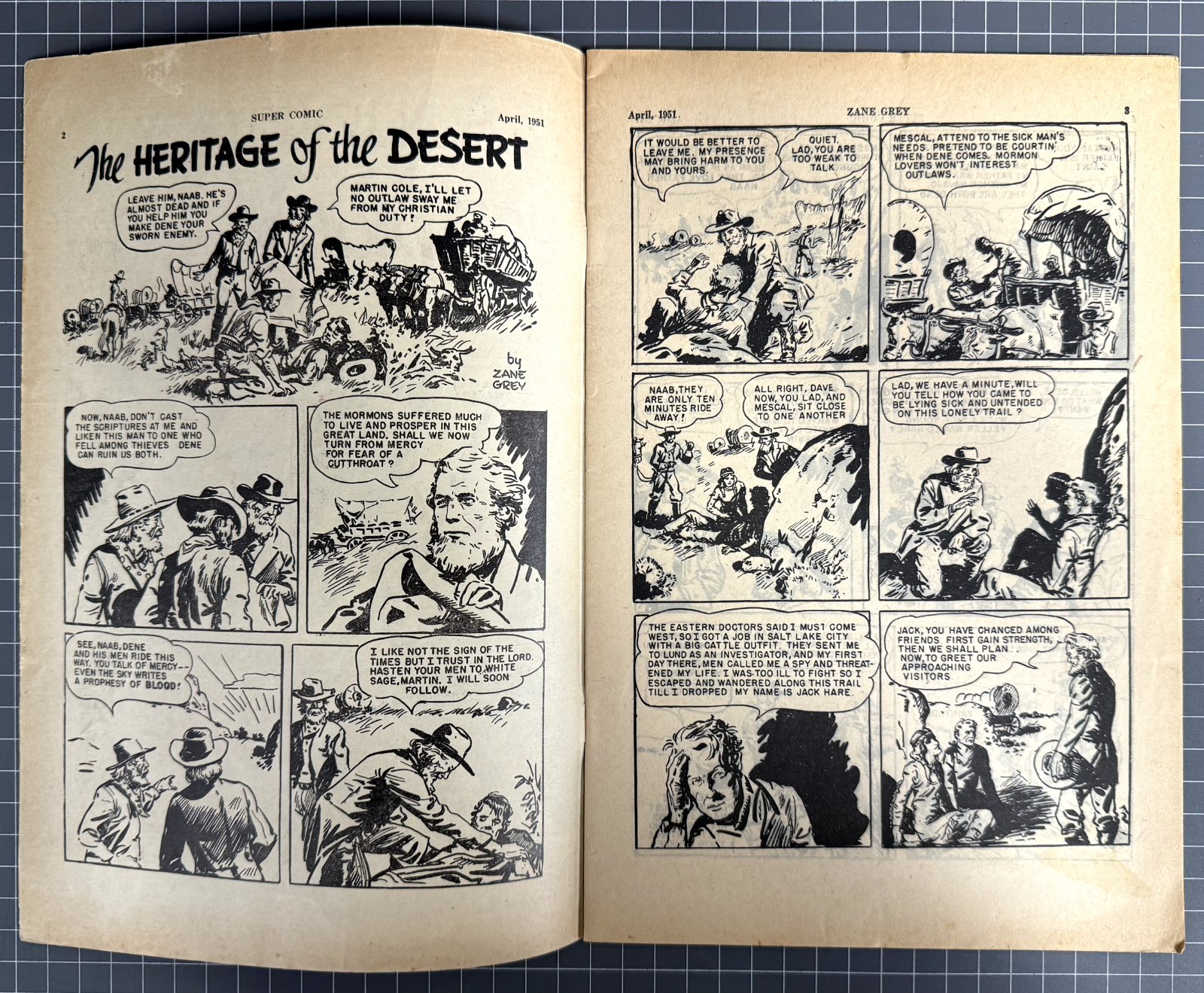 SUPERCOMIC SERIES #38 "ZANE GREY" CONSOLIDATED PRESS AUSTRALIAN PRE-DECIMAL 1951