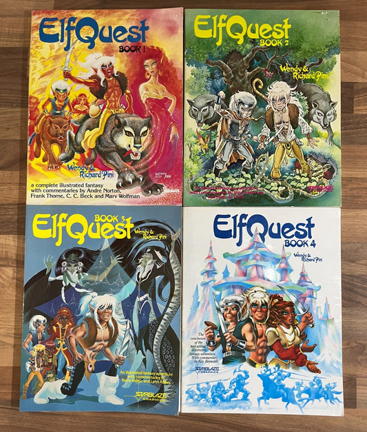 ElfQuest Book 1 2 3 4 Graphic Novels - Wendy & Richard Pini (Starblaze Editions)
