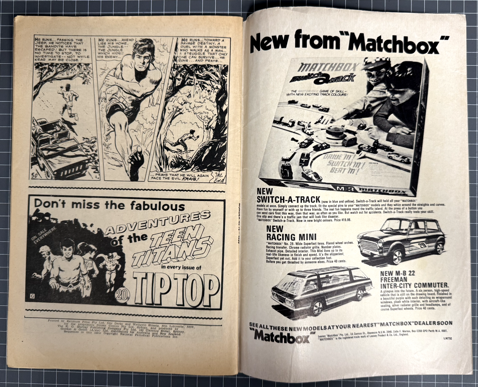 SUPERMAN PRESENTS WONDER COMIC #70 COLOUR COMICS AUSTRALIAN DC 1971