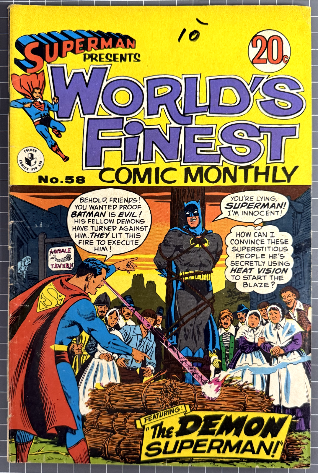 SUPERMAN PRESENTS WORLD'S FINEST #58 COLOUR COMICS AUSTRALIAN DC 1970