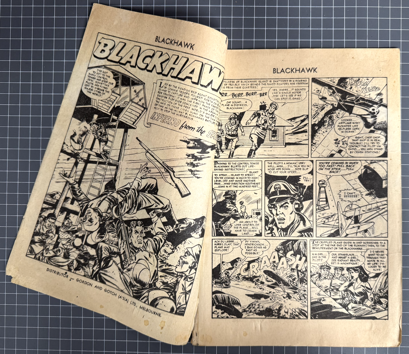 BLACKHAWK COMIC #94 YOUNG'S MERCHANDISING AUSTRALIAN COMIC PRE-DECIMAL 1956