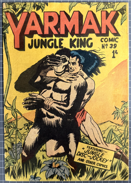 YARMAK JUNGLE KING COMIC #39 YOUNG'S MERCHANDISING AUSTRALIAN PRE-DECIMAL 1953