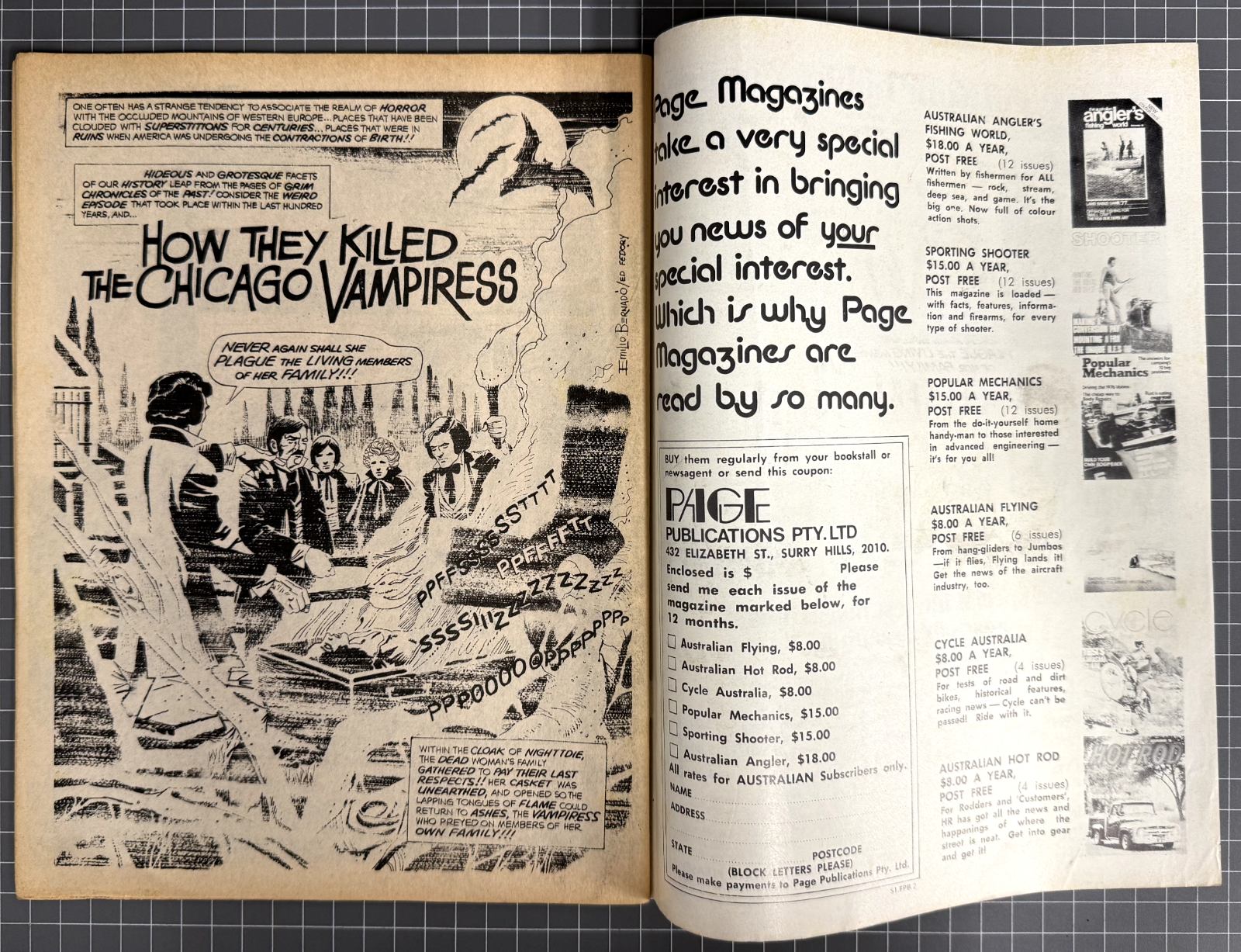 NIGHTMARE #8 AUSTRALIAN PAGE PUBLICATIONS HORROR COMIC 1977