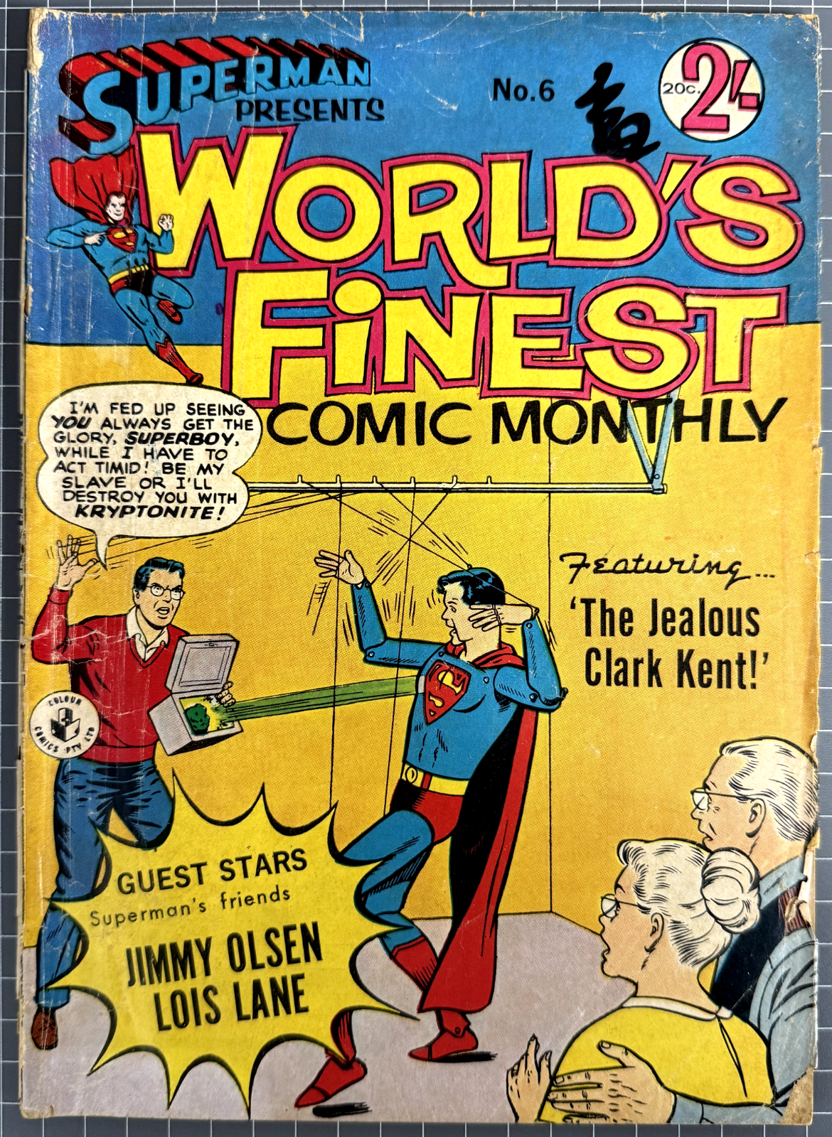 SUPERMAN PRESENTS WORLD'S FINEST #6 COLOUR COMICS AUSTRALIAN DC PRE-DECIMAL 1965
