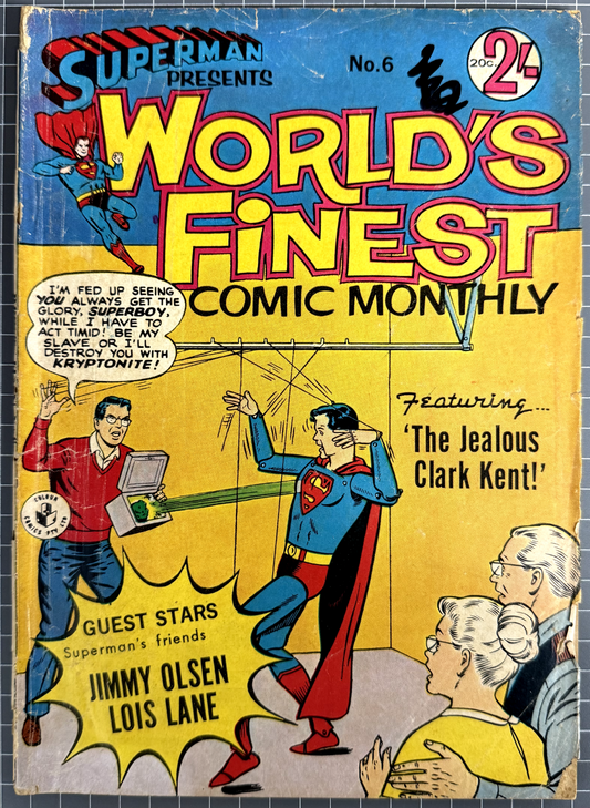 SUPERMAN PRESENTS WORLD'S FINEST #6 COLOUR COMICS AUSTRALIAN DC PRE-DECIMAL 1965