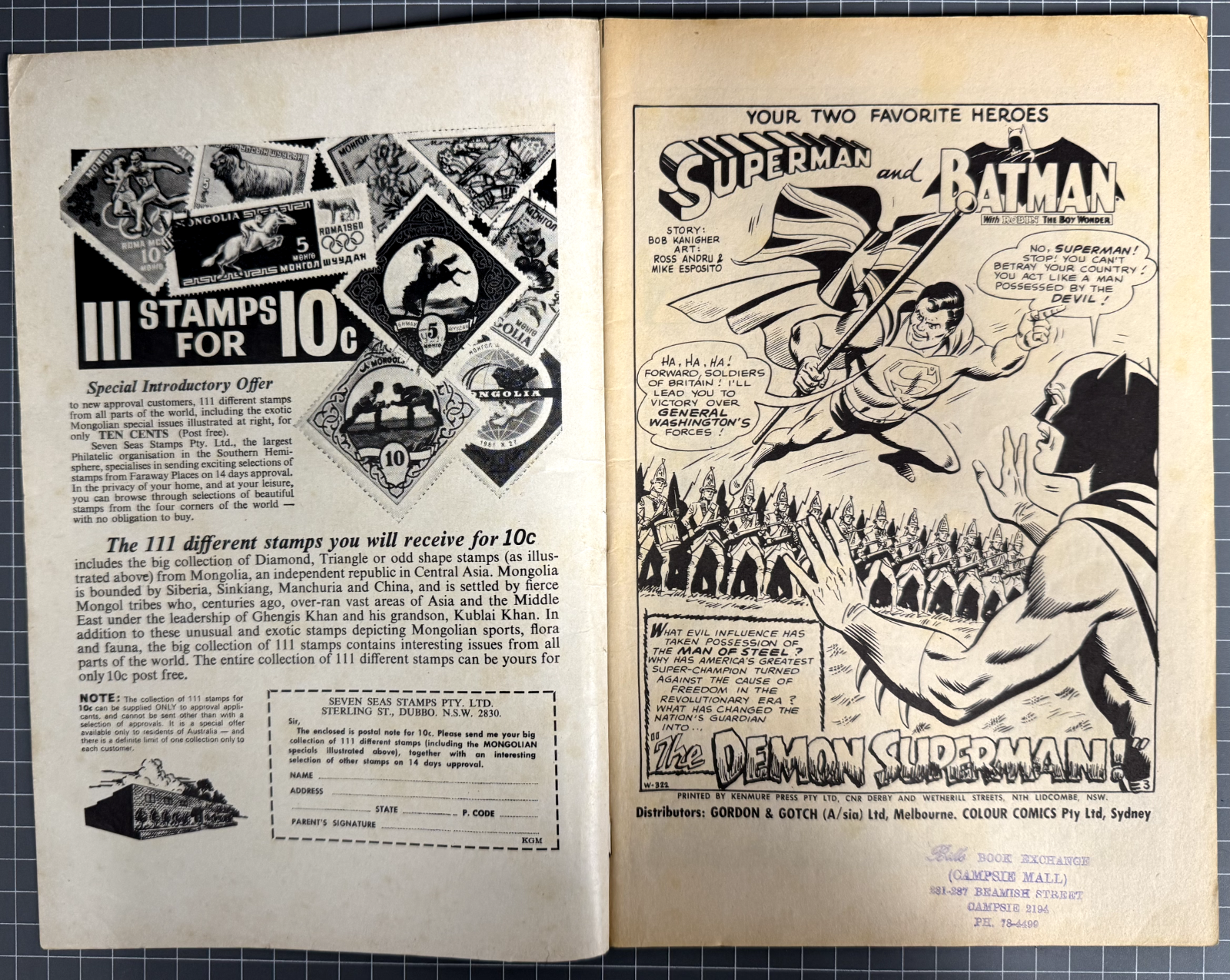 SUPERMAN PRESENTS WORLD'S FINEST #58 COLOUR COMICS AUSTRALIAN DC 1970