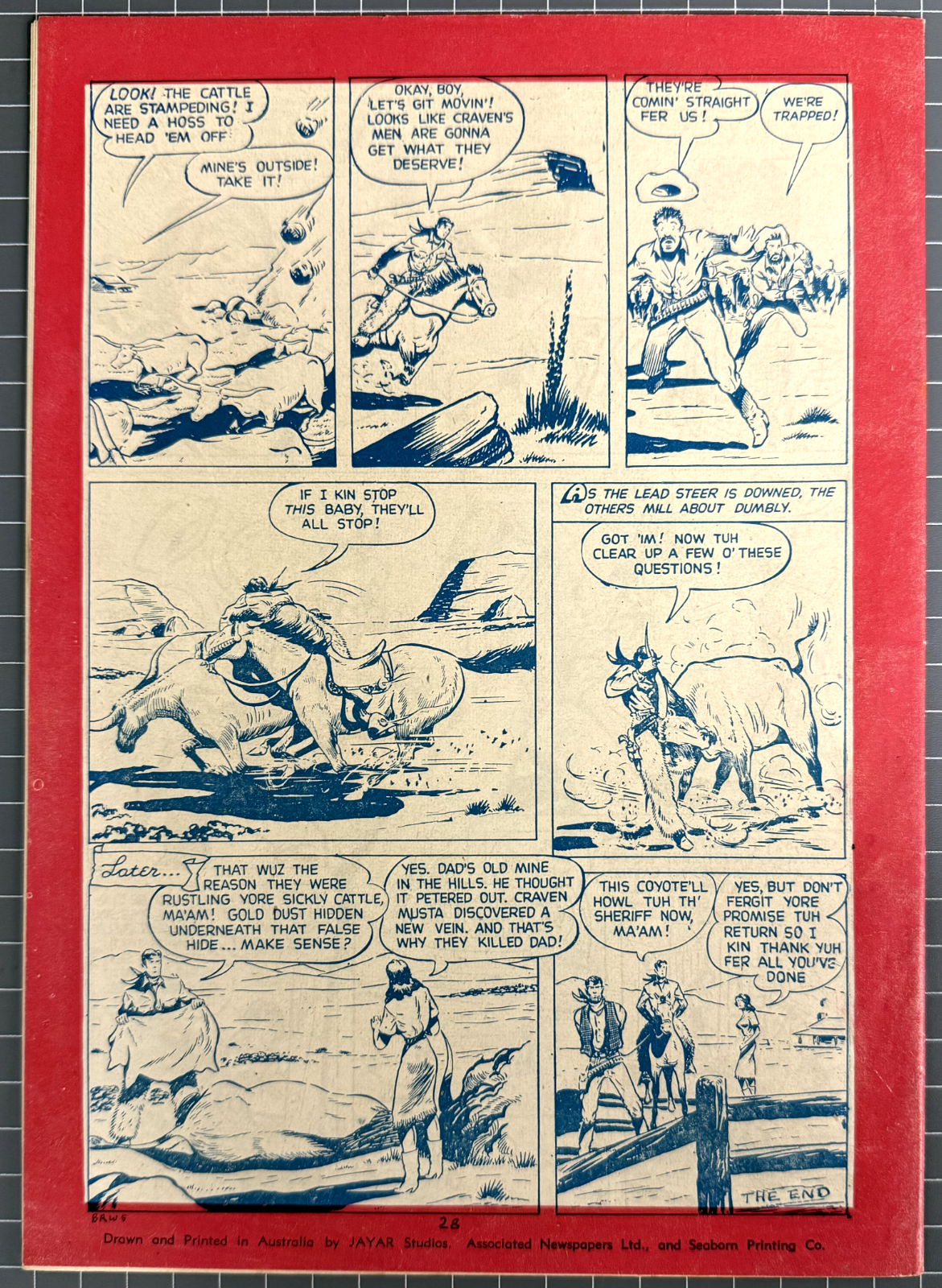 BLUE RIBBON WESTERNS: WESTERN BANDIT TRAILS #5 AUSTRALIAN ROSNOCK COMIC 1950