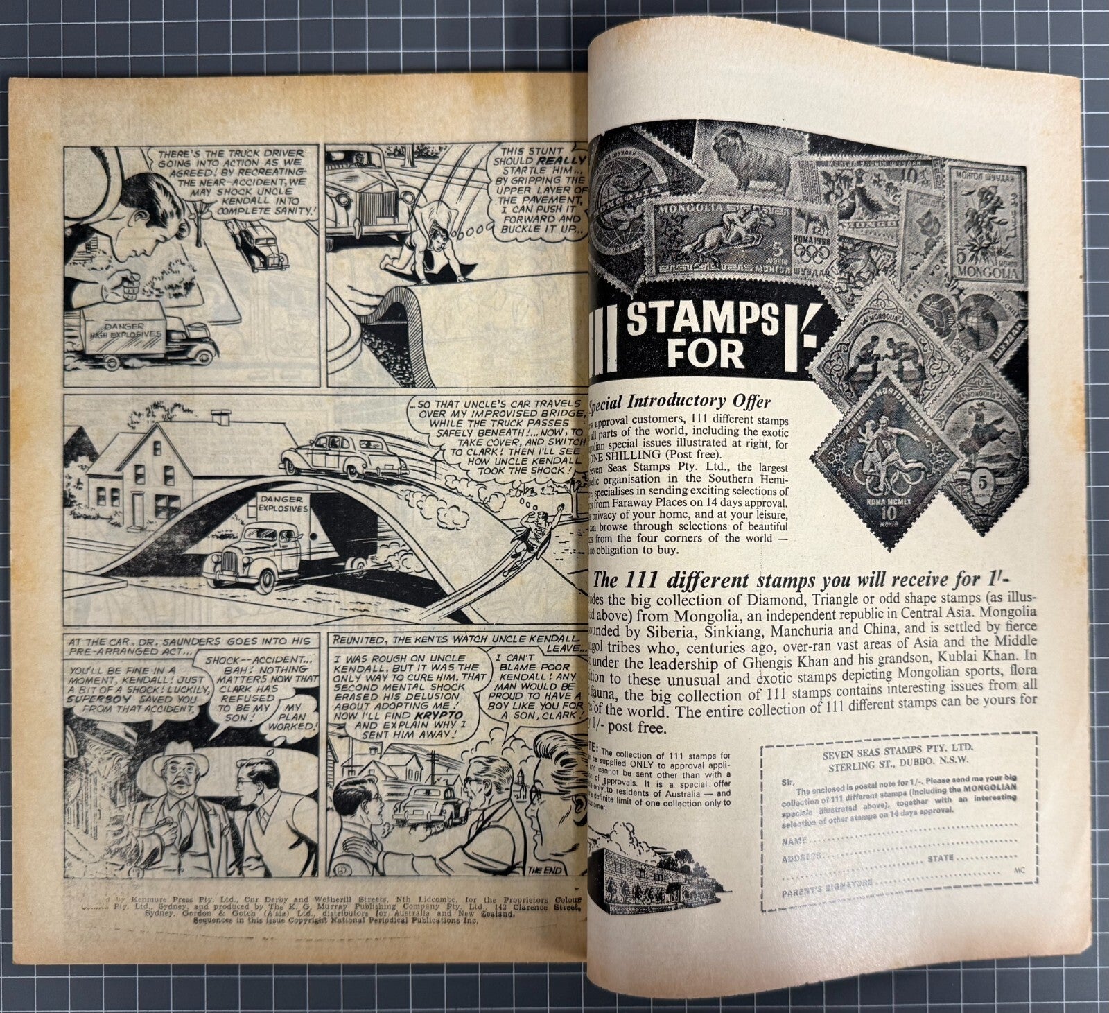 SUPERMAN SUPACOMIC #71 COLOUR COMICS AUSTRALIAN DC PRE-DECIMAL 1965