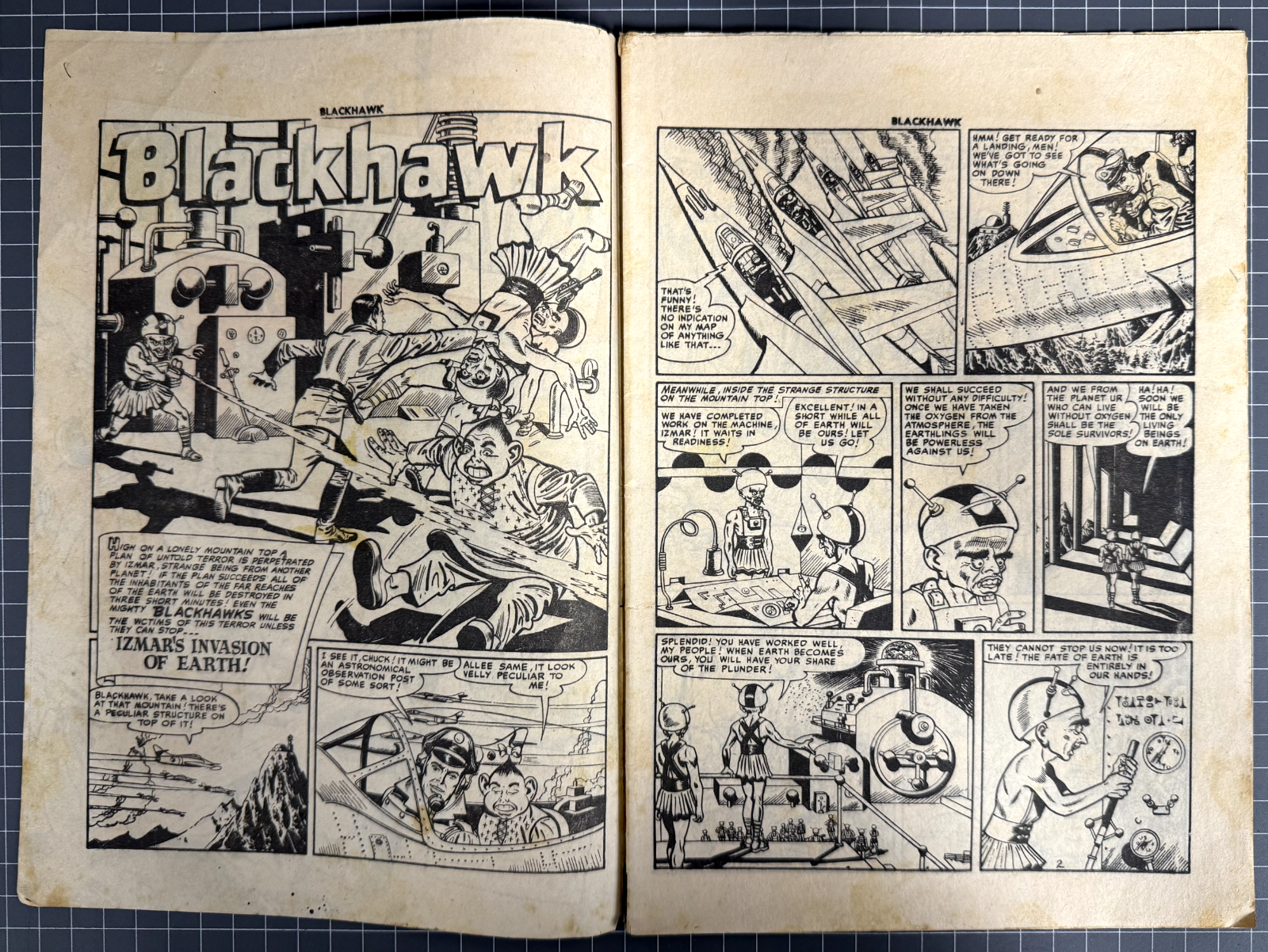BLACKHAWK COMIC #39 YOUNG'S MERCHANDISING AUSTRALIAN COMIC PRE-DECIMAL 1952