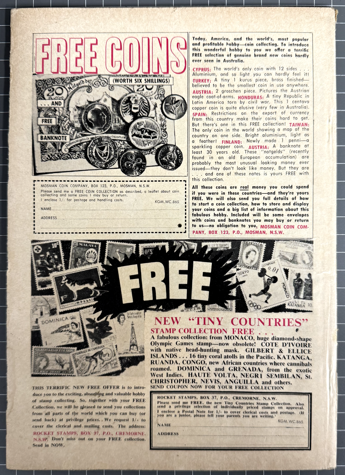 SUPERMAN PRESENTS WONDER COMIC #4 COLOUR COMICS AUSTRALIAN DC PRE-DECIMAL 1965