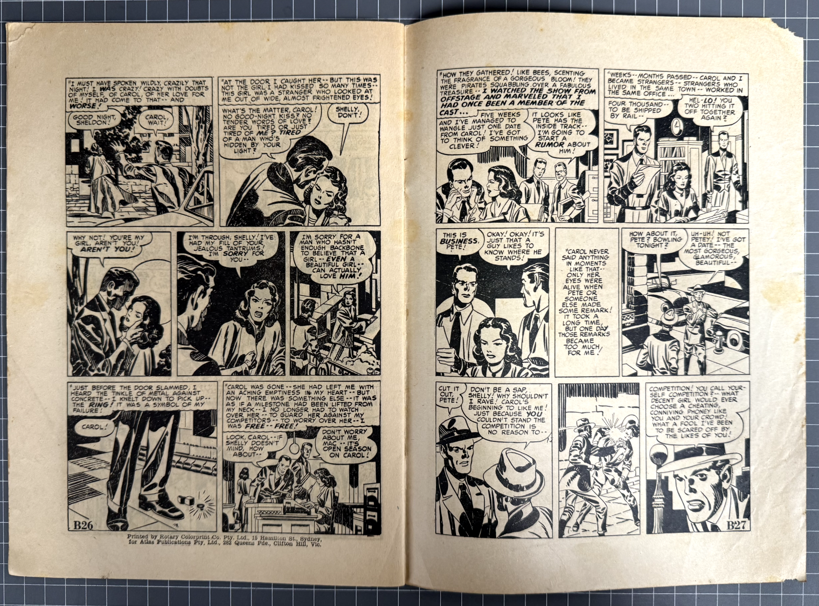 YOUNG LOVE #11 ATLAS PUBLICATIONS "DORIS DAY" AUSTRALIAN PRE-DECIMAL COMIC 1952