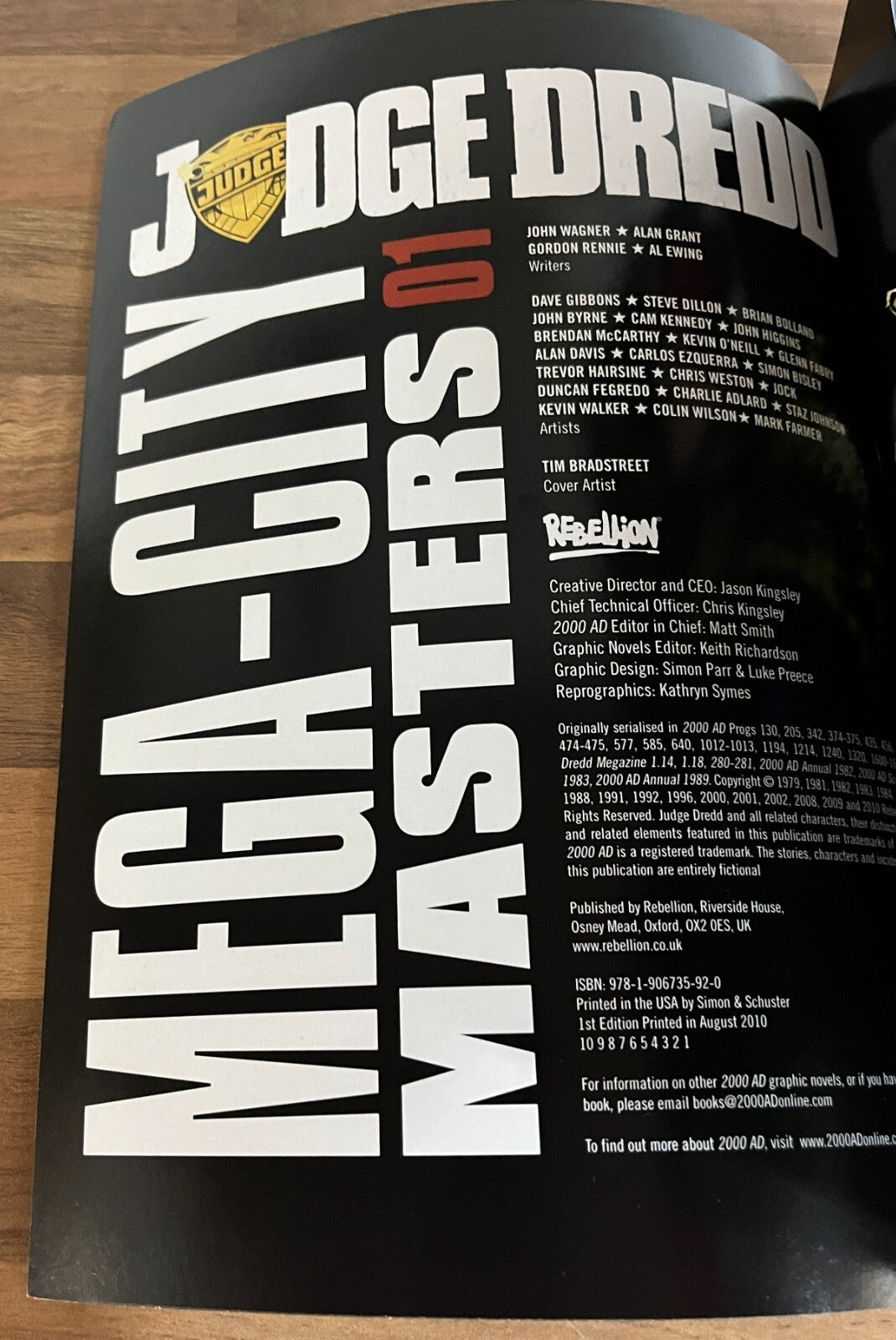Judge Dredd: Mega-City Masters 01 by John Wagner et al (1st Ed/1st Print, 2010)